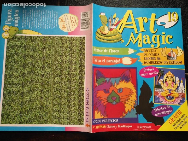 Collezionismo di Riviste e Giornali: antiguo fasciculo infantil - art magic orbis fabri - escuela de comics lamina 3d leccion numero n 19