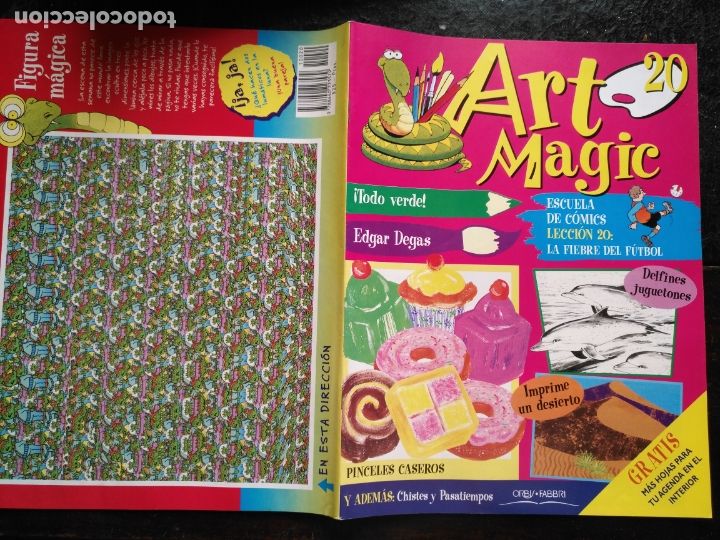 Collezionismo di Riviste e Giornali: antiguo fasciculo infantil - art magic orbis fabri - escuela de comics lamina 3d leccion numero n 20