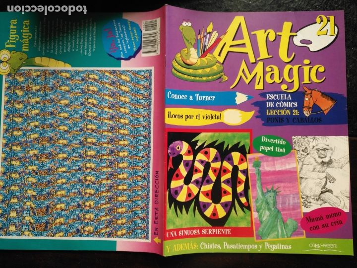 Collezionismo di Riviste e Giornali: antiguo fasciculo infantil - art magic orbis fabri - escuela de comics lamina 3d leccion numero n 21