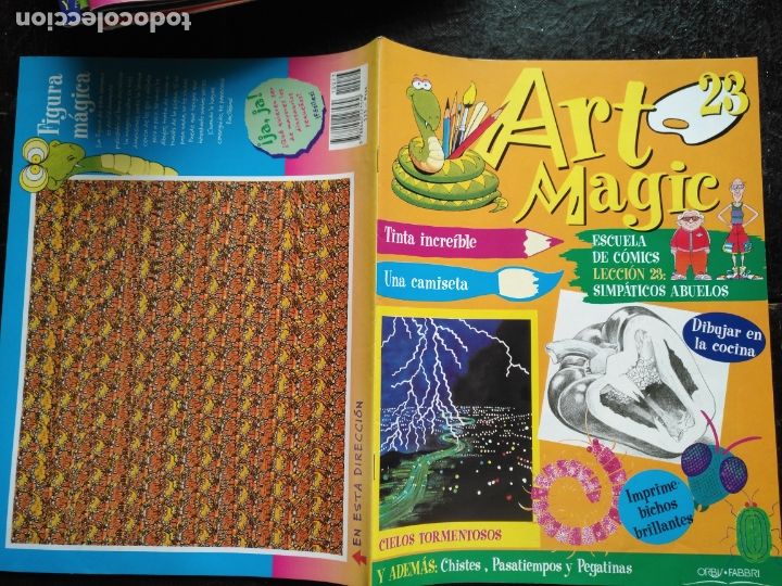 Collezionismo di Riviste e Giornali: antiguo fasciculo infantil - art magic orbis fabri - escuela de comics lamina 3d leccion numero n 23