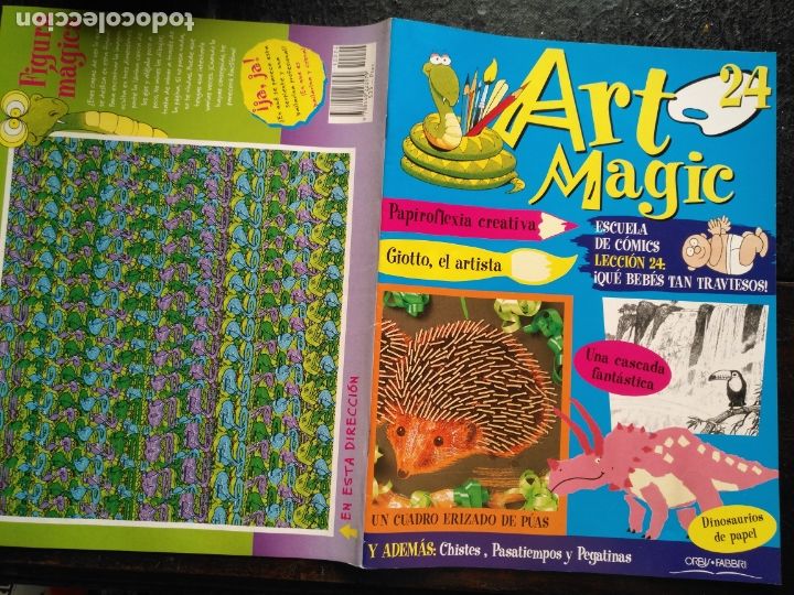 Collezionismo di Riviste e Giornali: antiguo fasciculo infantil - art magic orbis fabri - escuela de comics lamina 3d leccion numero n 24