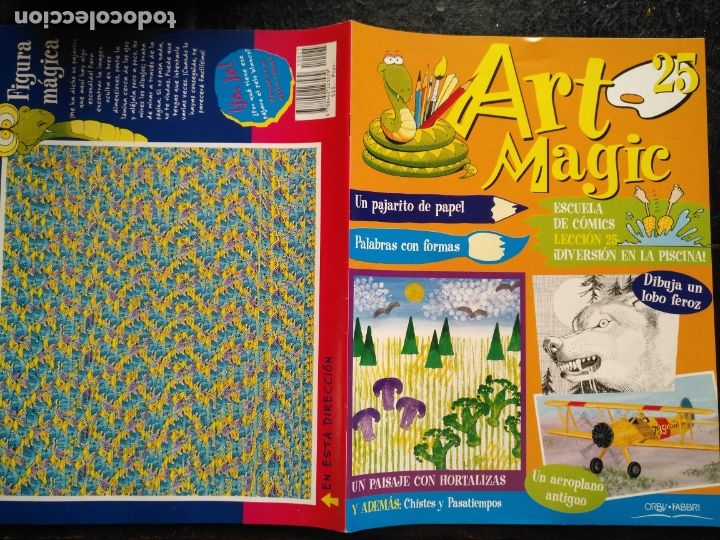 Collezionismo di Riviste e Giornali: antiguo fasciculo infantil - art magic orbis fabri - escuela de comics lamina 3d leccion numero n 25