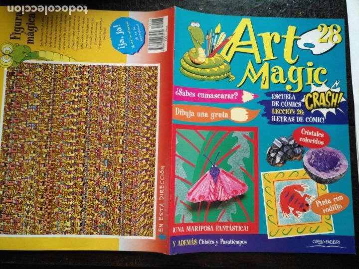 Collezionismo di Riviste e Giornali: antiguo fasciculo infantil - art magic orbis fabri - escuela de comics lamina 3d leccion numero n 28