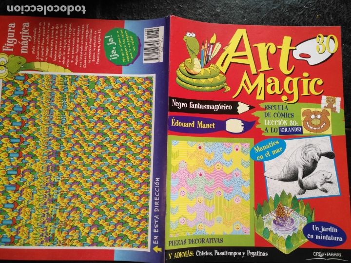Collezionismo di Riviste e Giornali: antiguo fasciculo infantil - art magic orbis fabri - escuela de comics lamina 3d leccion numero n 30
