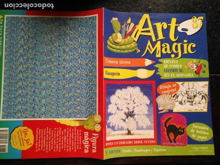 Collezionismo di Riviste e Giornali: antiguo fasciculo infantil - art magic orbis fabri - escuela de comics lamina 3d leccion numero n 37