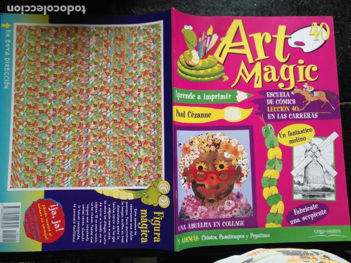 Coleccionismo de Revistas y Peri&oacute;dicos: antiguo fasciculo infantil - art magic orbis fabri - escuela de comics lamina 3d leccion numero n 40
