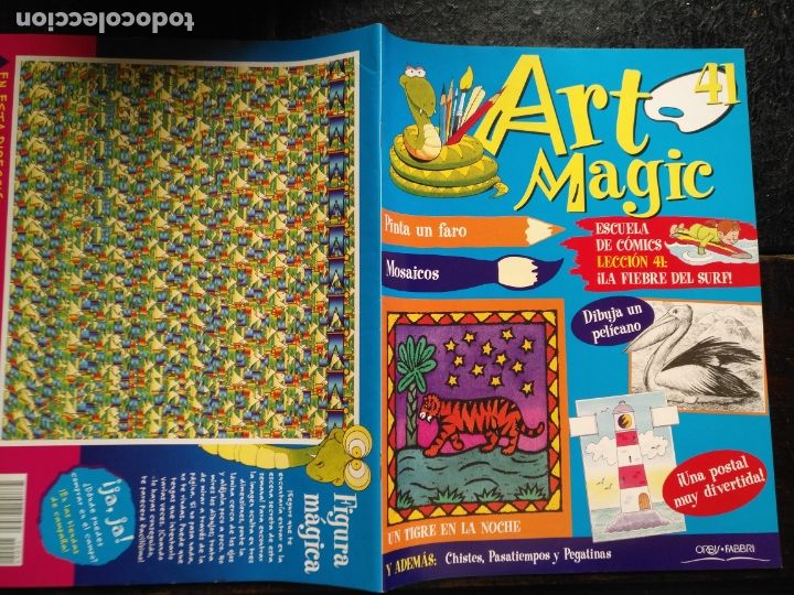 Collezionismo di Riviste e Giornali: antiguo fasciculo infantil - art magic orbis fabri - escuela de comics lamina 3d leccion numero n 41