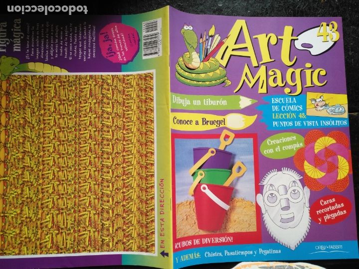 Collezionismo di Riviste e Giornali: antiguo fasciculo infantil - art magic orbis fabri - escuela de comics lamina 3d leccion numero n 43