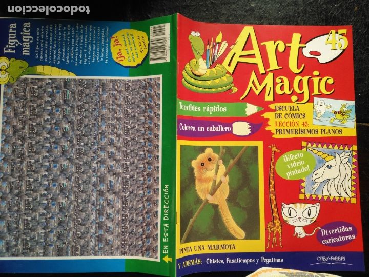Collezionismo di Riviste e Giornali: antiguo fasciculo infantil - art magic orbis fabri - escuela de comics lamina 3d leccion numero n 45