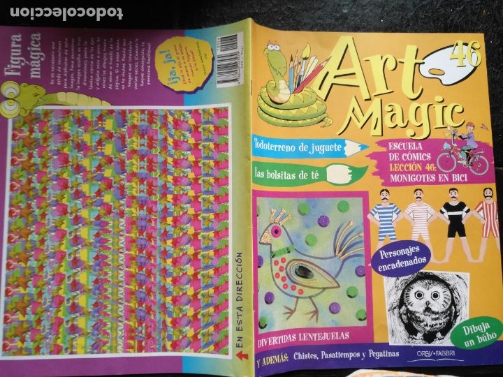 Collezionismo di Riviste e Giornali: antiguo fasciculo infantil - art magic orbis fabri - escuela de comics lamina 3d leccion numero n 46