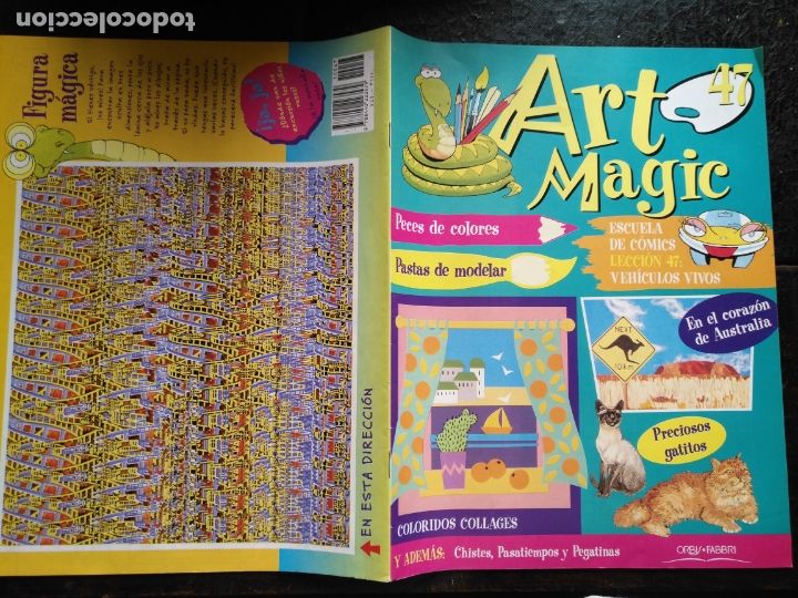 Collezionismo di Riviste e Giornali: antiguo fasciculo infantil - art magic orbis fabri - escuela de comics lamina 3d leccion numero n 47