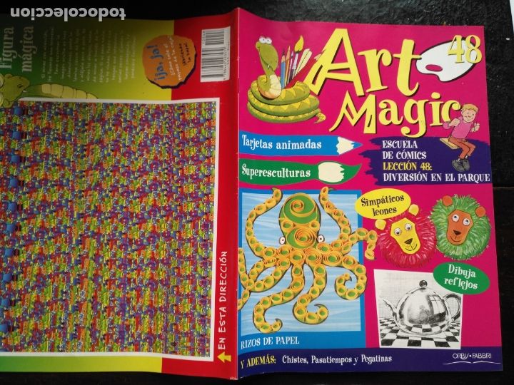 Collezionismo di Riviste e Giornali: antiguo fasciculo infantil - art magic orbis fabri - escuela de comics lamina 3d leccion numero n 48