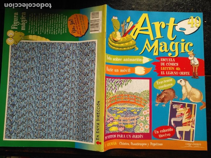 Collezionismo di Riviste e Giornali: antiguo fasciculo infantil - art magic orbis fabri - escuela de comics lamina 3d leccion numero n 49