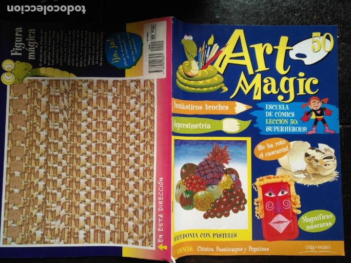 Collezionismo di Riviste e Giornali: antiguo fasciculo infantil - art magic orbis fabri - escuela de comics lamina 3d leccion numero n 50