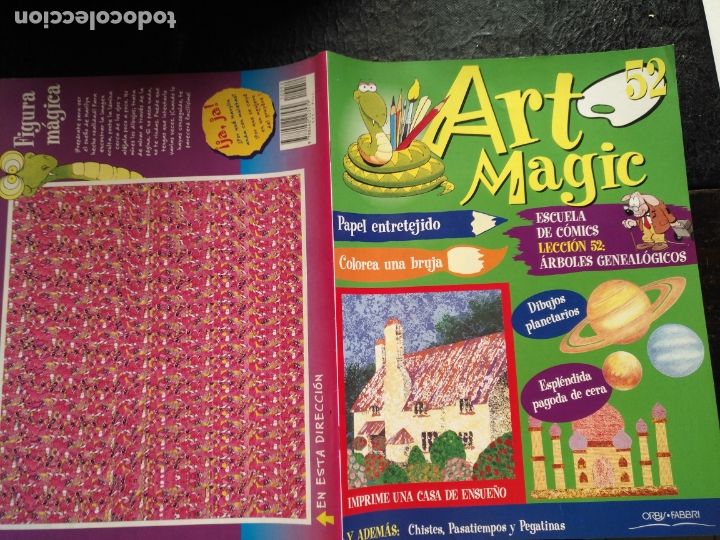 Collezionismo di Riviste e Giornali: antiguo fasciculo infantil - art magic orbis fabri - escuela de comics lamina 3d leccion numero n 52