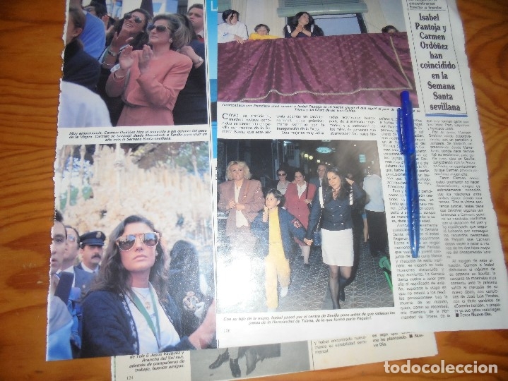 Coleccionismo de Revistas y Peri&oacute;dicos: RECORTE : ISABEL PANTOJA Y CARMEN ORDO&Ntilde;EZ COINCIDEN EN LA SEMANA SANTA. SEMANA, ABRIL 1992 ()