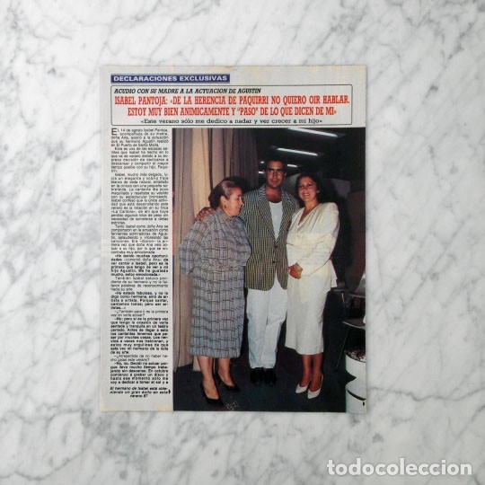 Coleccionismo de Revistas y Peri&oacute;dicos: REPORTAJE - ISABEL PANTOJA - 1987