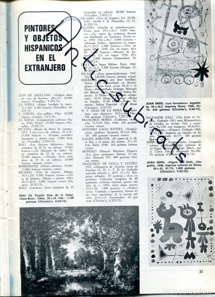 Coleccionismo de Revistas y Peri&oacute;dicos: REVISTA CARTA DE ARTE 1974 JOAN MIRO ISABEL GARRIGA RENOIR DEGAS TUSET JOAN CARDELLA CUMELLA AMAYA