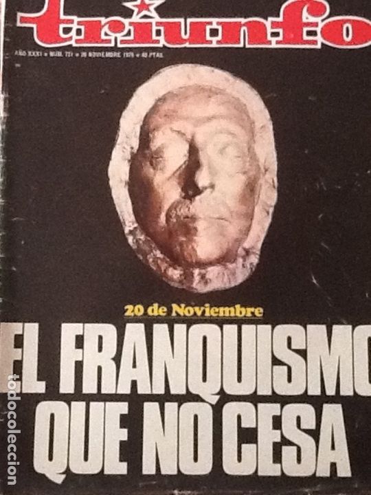 Collectionnisme de Revues et Journaux: REVISTA TRIUNFO N&ordm; 721 NOVIEMBRE 1976