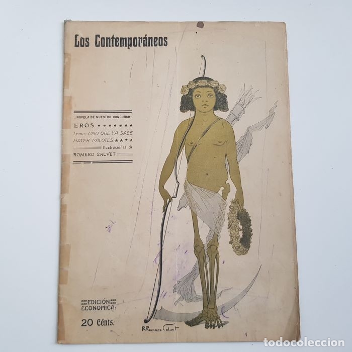 Coleccionismo de Revistas y Peri&oacute;dicos: EROS, ROMERO CALVET, COLEC. LITERARIA LOS CONTEMPOR&Aacute;NEOS N&ordm; 94, 14-10-1910,DEFECTO