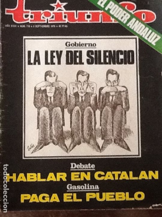 Coleccionismo de revistas y peri&oacute;dicos: REVISTA TRIUNFO N&ordm; 710 SEPTIEMBRE 1976
