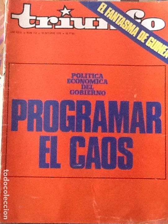 Coleccionismo de revistas y peri&oacute;dicos: REVISTA TRIUNFO N&ordm; 718 OCTUBRE 1976