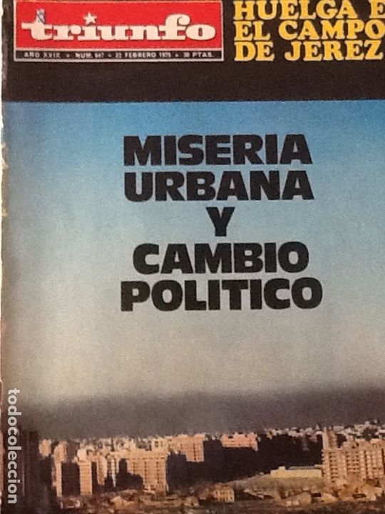 Coleccionismo de revistas y peri&oacute;dicos: REVISTA TRIUNFO N&ordm; 647 FEBRERO 1975