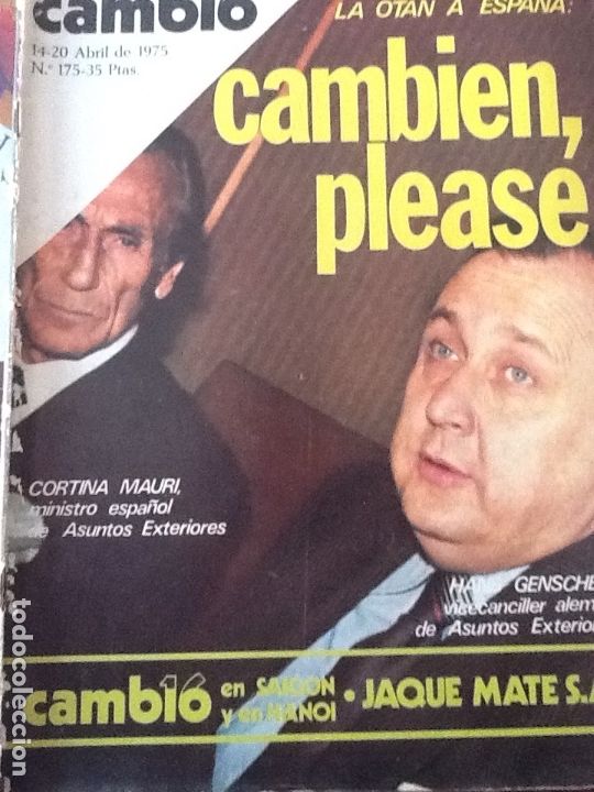 Coleccionismo de revistas y peri&oacute;dicos: REVISTA CAMBIO 16 N&ordm; 175 ABRIL 1975