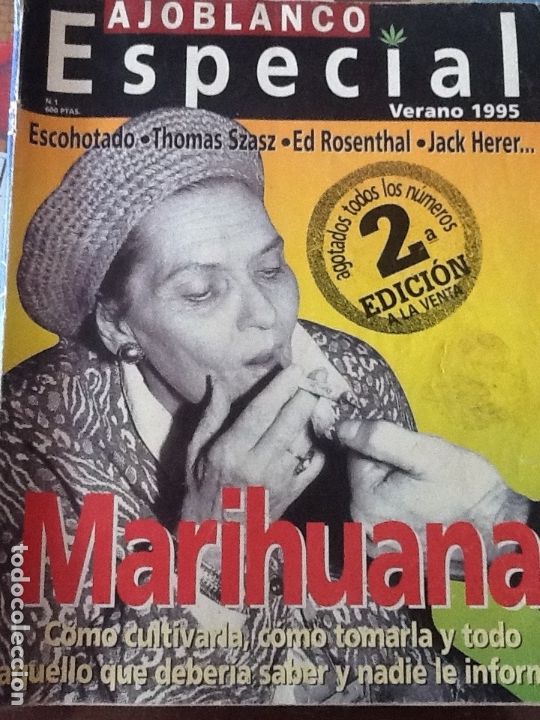 Coleccionismo de revistas y peri&oacute;dicos: AJOBLANCO, ESPECIAL MARIHUANA, N&ordm; 1 VERANO 1995