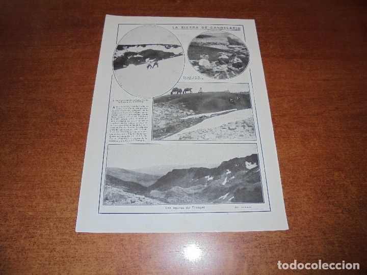 Coleccionismo de Revistas y Peri&oacute;dicos: CLIPPING 1912: LA SIERRA DE CANDELARIO. BEJAR. SALAMANCA. EL TRAMPAL. FUENTE LA GOTERITA. JEFE BOER