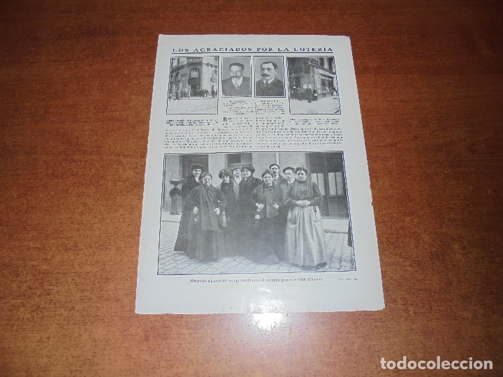 Coleccionismo de Revistas y Peri&oacute;dicos: CLIPPING 1910: LOTER&Iacute;A. AGRACIADO Y FALLECIDO MISMO D&Iacute;A. SAN SEBASTI&Aacute;N. PTA DEL SOL. SAN ILDEFONSO.