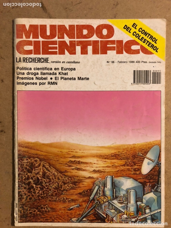 Collezionismo di Riviste e Giornali: MUNDO CIENT&Iacute;FICO N&deg; 55 (FEBRERO 1986). POL&Iacute;TICA CIENT&Iacute;FICA EN EUROPA, UNA DROGA LLAMADA KHAT,,,,