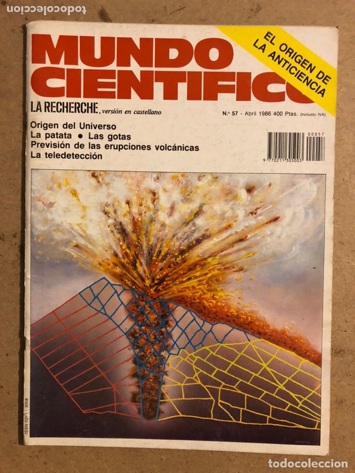 Collezionismo di Riviste e Giornali: MUNDO CIENT&Iacute;FICO N&deg; 57 (ABRIL 1986). ORIGEN DEL UNIVERSO, LA PATATA, LA TELEDETECCI&Oacute;N,...