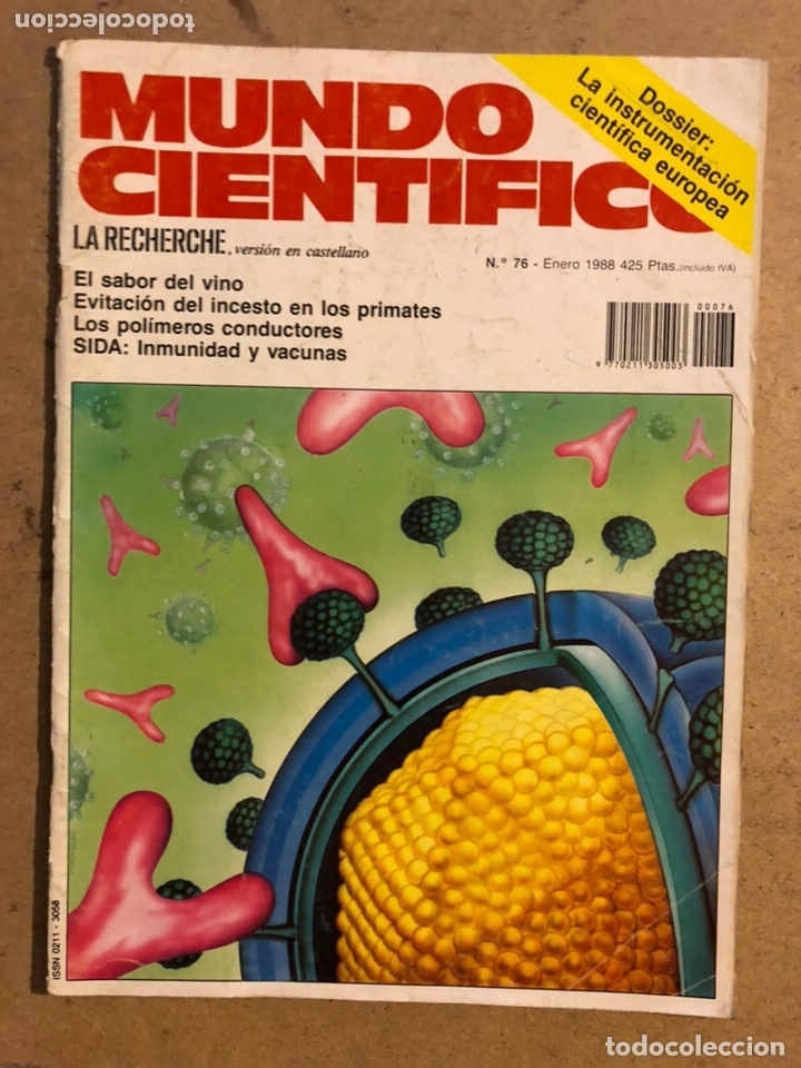 Collectionnisme de Revues et Journaux: MUNDO CIENT&Iacute;FICO N&deg; 76 (ENERO 1988). EL SABOR DEL VINO, LOS POL&Iacute;MEROS CONDUCTORES,...