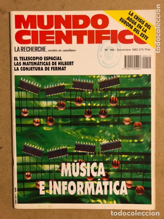 Colecionismo de Revistas e Jornais: MUNDO CIENT&Iacute;FICO N&deg; 140 (NOVIEMBRE 1993). M&Uacute;SICA E INFORM&Aacute;TICA, TELESCOPIO ESPACIAL, MATEM&Aacute;TICAS