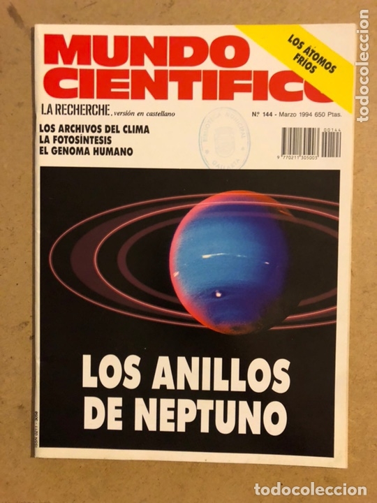 Collection Magazines and Newspapers: MUNDO CIENT&Iacute;FICO N&deg; 144 (MARZO 1994). LOS ANILLOS DE NEPTUNO, GENOMA HUMANO, &Aacute;TOMOS FR&Iacute;OS,..