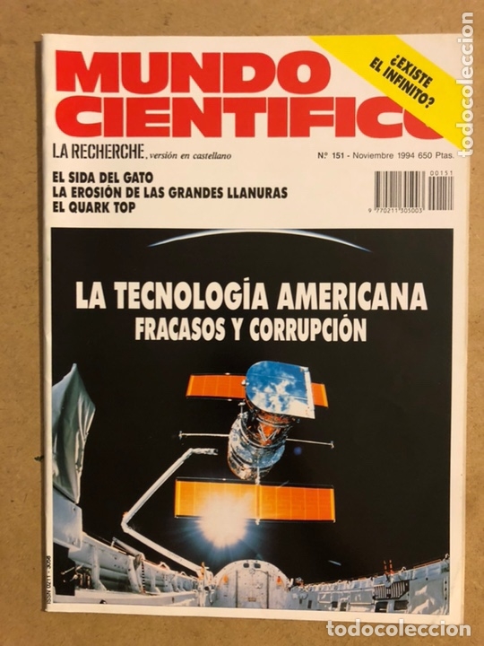 Collection Magazines and Newspapers: MUNDO CIENT&Iacute;FICO N&deg; 151 (NOVIEMBRE 1994). LA TECNOLOG&Iacute;A AMERICANA (FRACASOS Y CORRUPCI&Oacute;N),..
