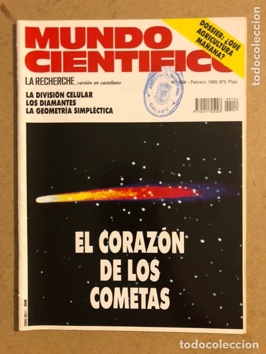 Collection Magazines and Newspapers: MUNDO CIENT&Iacute;FICO N&deg; 154 (FEBRERO 1995). EL CORAZ&Oacute;N DE LOS COMETAS, LA DIVISI&Oacute;N CELULAR, DIAMANTES,..