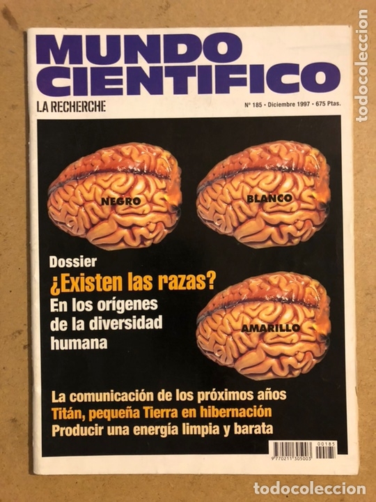 Collezionismo di Riviste e Giornali: MUNDO CIENT&Iacute;FICO N&deg; 185 (DICIEMBRE 1997). DOSSIER: &iquest;EXISTEN LAS RAZAS?, PRODUCIR ENERG&Iacute;A LIMPIA Y BA