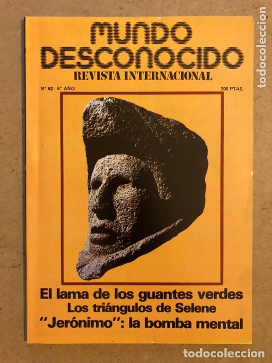 Coleccionismo de revistas y peri&oacute;dicos: MUNDO DESCONOCIDO N&deg; 62 (1981). LA LAMA DE LOS GUANTES VERDES, LOS TRI&Aacute;NGULOS DE SELENE,..
