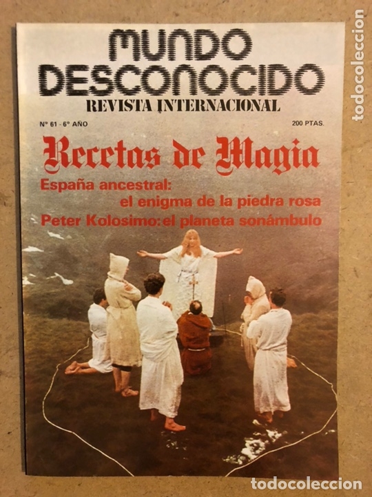 Sammeln von Zeitschriften und Zeitungen: MUNDO DESCONOCIDO N&deg; 61 (1981). RECETAS DE MAGIA, ESPA&Ntilde;A ANCESTRAL, EL ENIGMA DE LA PIEDRA ROSA,..