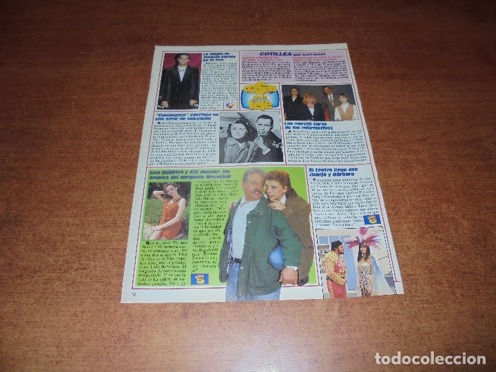 Coleccionismo de revistas y peri&oacute;dicos: CLIPPING 1994: JUANJO MEN&Eacute;NDEZ Y B&Aacute;RBARA REY. LOLA BALDRICH. KITI MANVER. JOAQU&Iacute;N CORT&Eacute;S.