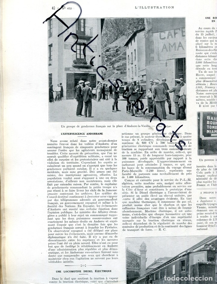 Collectionnisme de Revues et Journaux: REVISTA A&Ntilde;O 1933 MITICO DISCURSO DE HITLER EN NUREMBERG LA POLICIA FRANCESA INVADE ANDORRA CORREOS