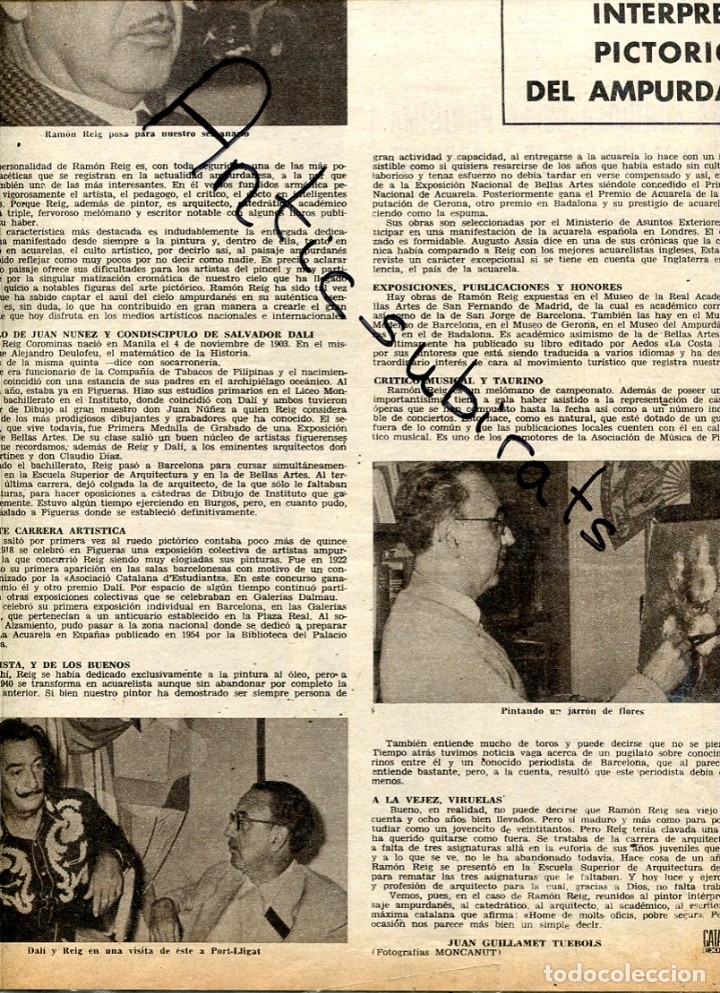 Collection Magazines and Newspapers: REVISTA A&Ntilde;O 1961 RAMON REIG INTERPRETA A SALVADOR DALI SUBIRACHS THARRATS AULESTIA ESBART VERDAGUER