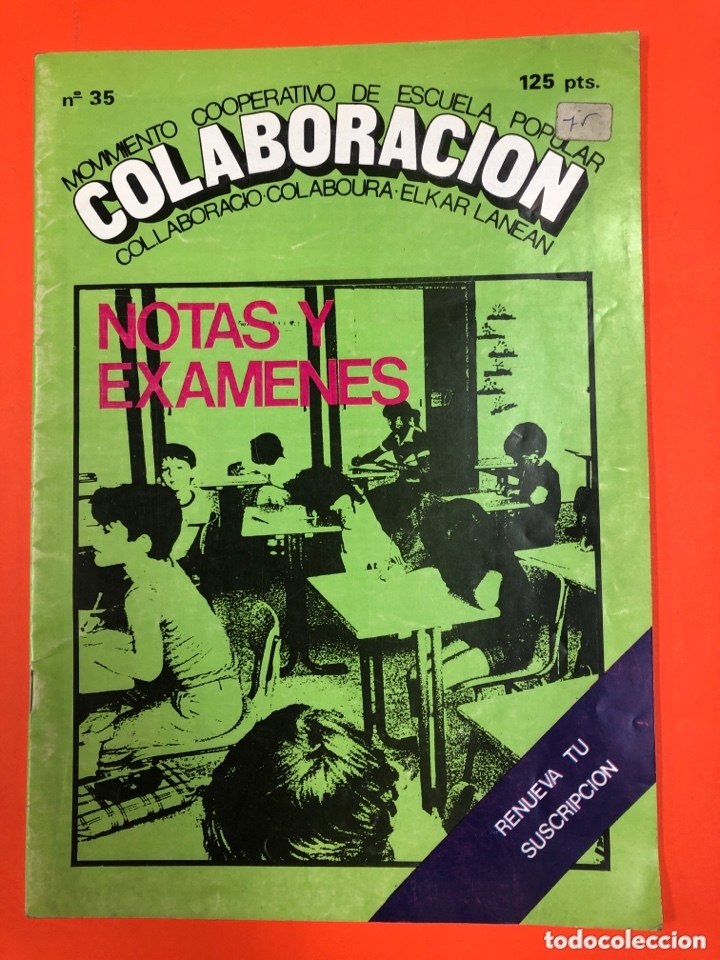 Coleccionismo de Revistas y Peri&oacute;dicos: COLABORACION N&ordm; 35 - MOVIMIENTO COOPERATIVO DE ESCUELA POPULAR 1982