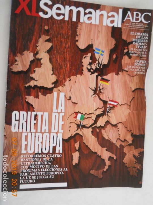 Coleccionismo de revistas y peri&oacute;dicos: XL SEMANAL ABC N&ordm; 1631 27 ENERO 2019, LA GRIETA DE EUROPA