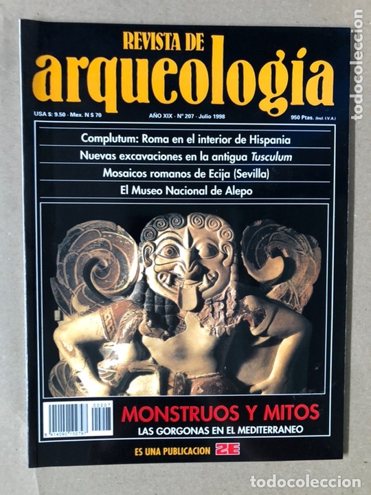 Collezionismo di Riviste e Giornali: REVISTA DE ARQUEOLOG&Iacute;A N&deg; 207 (JULIO 1998). MONSTRUOS Y MITOS (LAS GORGONAS MEDITERR&Aacute;NEO),...