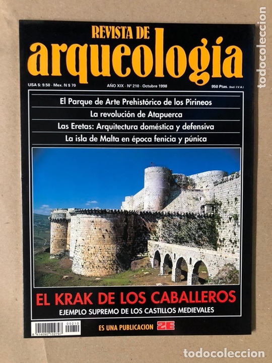 Collezionismo di Riviste e Giornali: REVISTA DE ARQUEOLOG&Iacute;A N&deg; 210 (OCTUBRE 1998). ARTE PREHIST&Oacute;RICO PIRINEOS, CASTILLOS MEDIEVALES,..