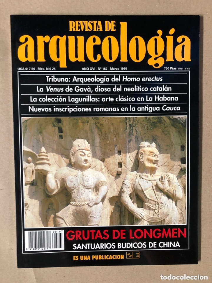 Collezionismo di Riviste e Giornali: REVISTA DE ARQUEOLOG&Iacute;A N&deg; 167 (MARZO 1995). GRUTAS DE LONGMEN, ARQUEOLOG&Iacute;A DEL HOMO ERECTUS,...