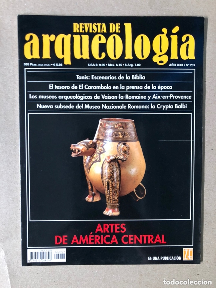 Collection Magazines and Newspapers: REVISTA DE ARQUEOLOG&Iacute;A N&deg; 237 (2001). ARTES EN AMERICA CENTRAL, TESORO DE EL CARAMBOLO, TANIS,...
